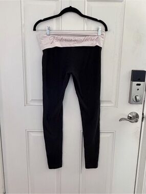 Victoria’s Secret Leggings S | Black Foldover Y2K